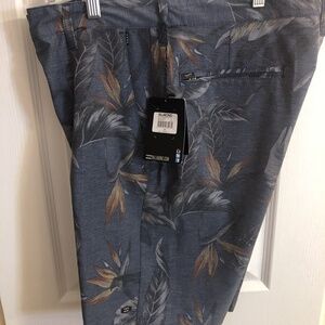 Billabong New Order Flip PX Blue Steel Tropical Shorts Mens 34 NWT